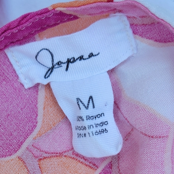 Japna Womens Pink and Orange Floral Y2K Babydoll Maxi Dress Sz M Boho Festival - Picture 2 of 7